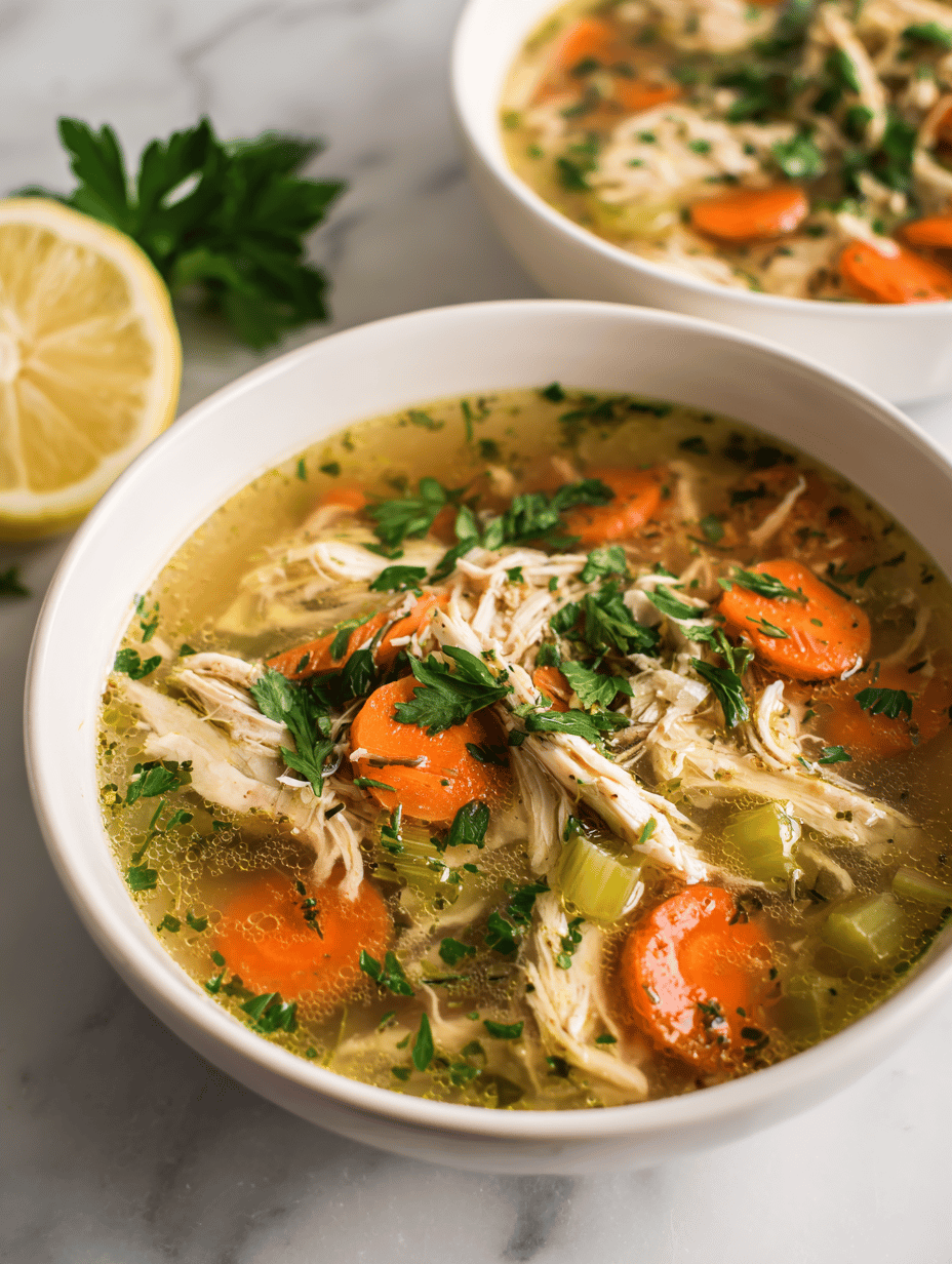 Homemade Chicken Soup with a Twist: Slow-Simmered Comfort in Every Spoonful